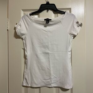 White House Black Market White Short Sleeve Top
